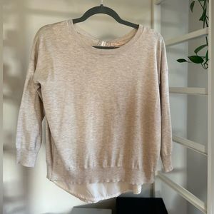 Cream sweater with back tie